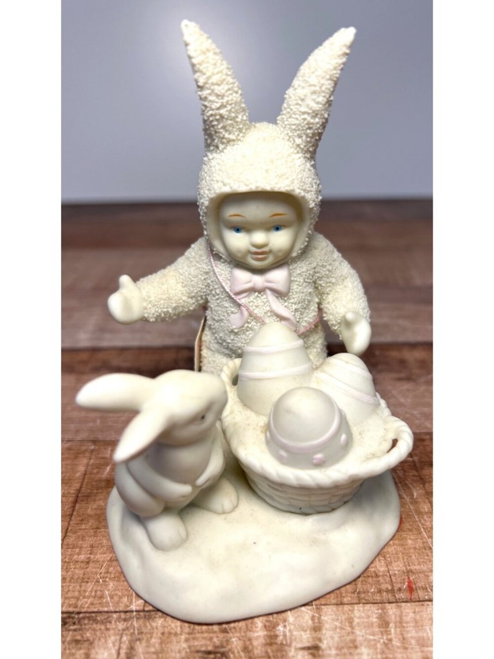Help Me Hide The Eggs Snowbunnies Figurine Department 56 1994 Easter Decor